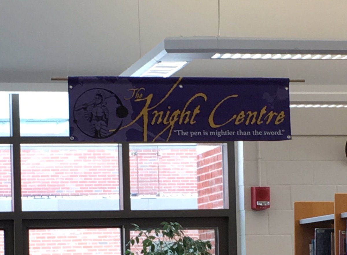 ellingtonHSlib's tweet photo. The Knight Centre gets its new sign! https://t.co/aIH8BOkLxA