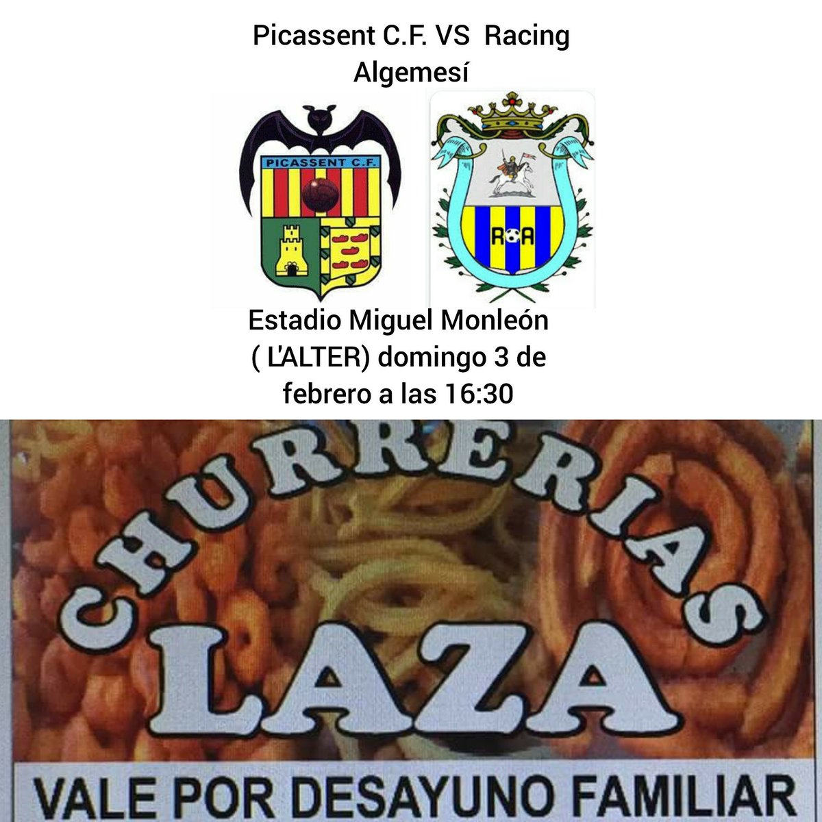 Rifa del próximo partido y paletilla de jabugo a cargo del Picassent C.F., os esperamos afición, Amúnt Rogets!!!!