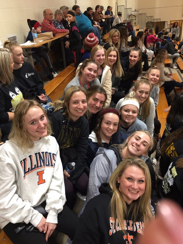 Good luck at state today! <a href="/coachjohnnieb/">Legacy of The Lady Saints Cheer</a> We loved getting to watch you at Conference for saints supporting saints ⚜️ <a href="/STCEBoosters/">STCE Athletic Booster</a>