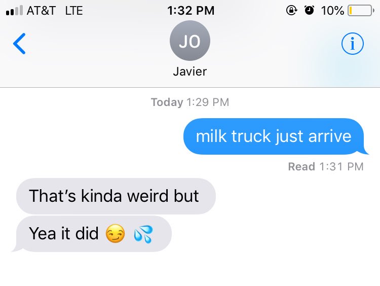 Milk truck has arrived