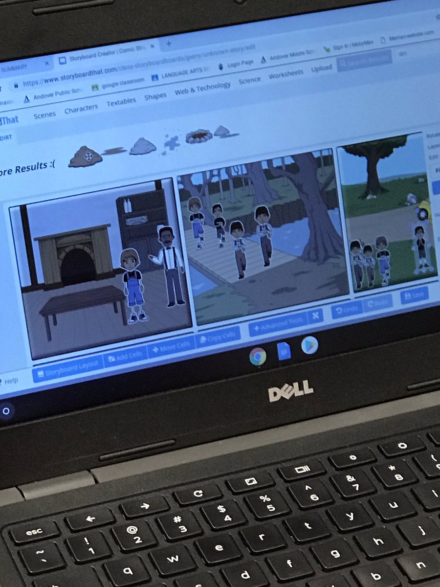 MrsCReading's tweet photo. Ss are using @StoryboardThat to create summary of chapter one of Roll of Thunder, Hear My Cry #AMS #WeAreAndover #USD385 https://t.co/cezKzKrPfQ