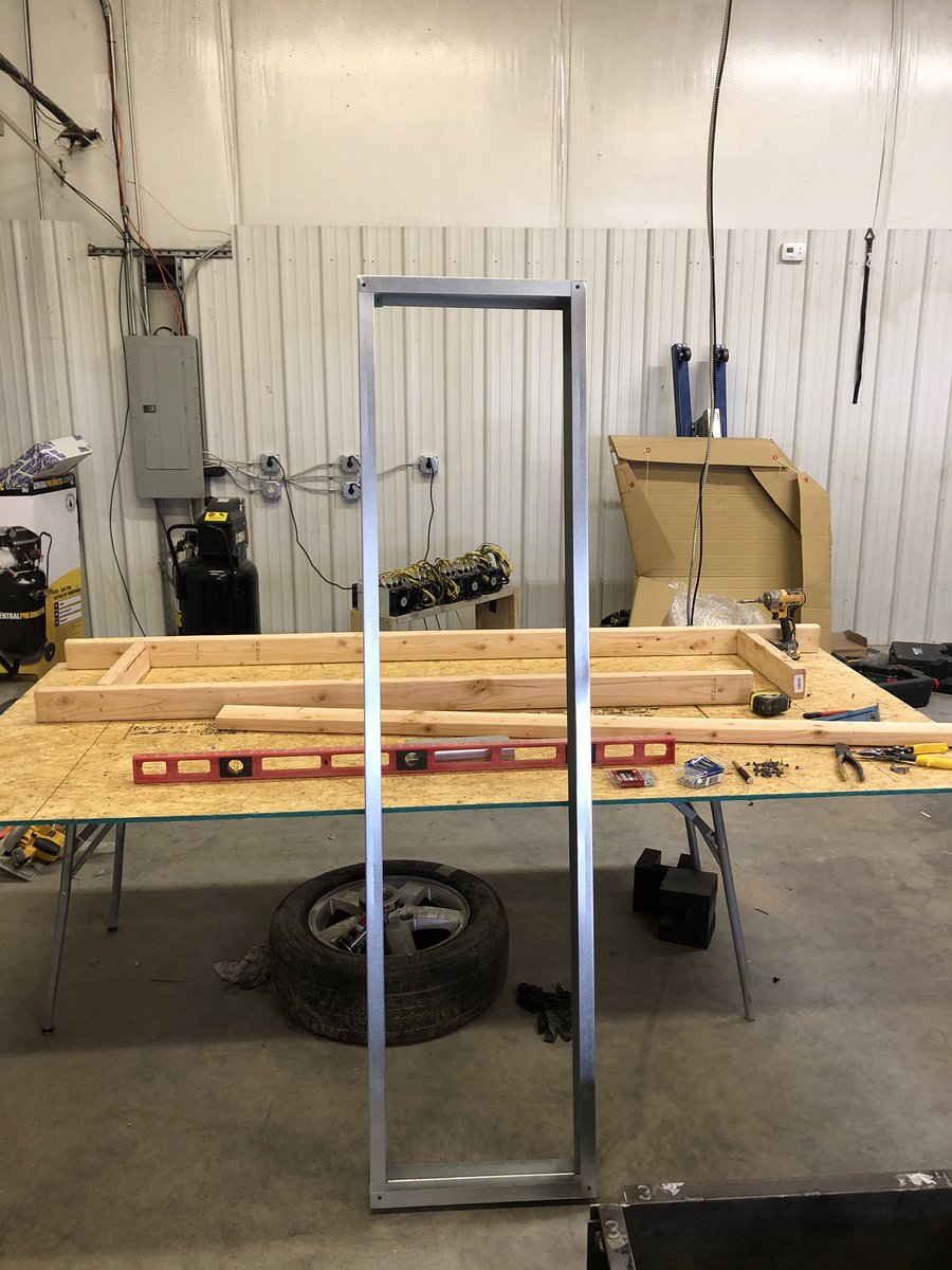 Constantly trying new ideas to create homes fast and affordable. This is a framed form that will remain intact after we fill with aircrete. We will build these until we have enough panels for the first home.