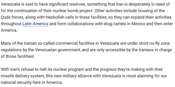 15)More disturbing info on the Iran-Venezuela links: