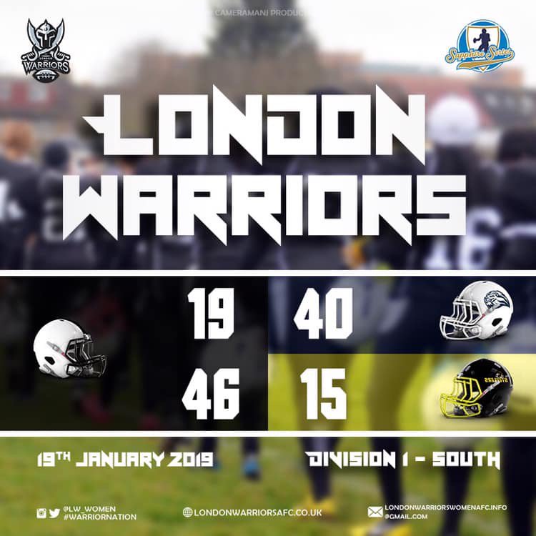 LW_Women's tweet photo. Results from Tournament 3. Tomorrow, we travel up to Birmingham to face @sandwell_steelers and @bhamlionswm in T4 of the Sapphire Series.

#LondonWarriorsWomen #WarriorNation #ThisGirlCan #SapphireSeries #athlete #AmericanFootball https://t.co/GWBRmSHhhd