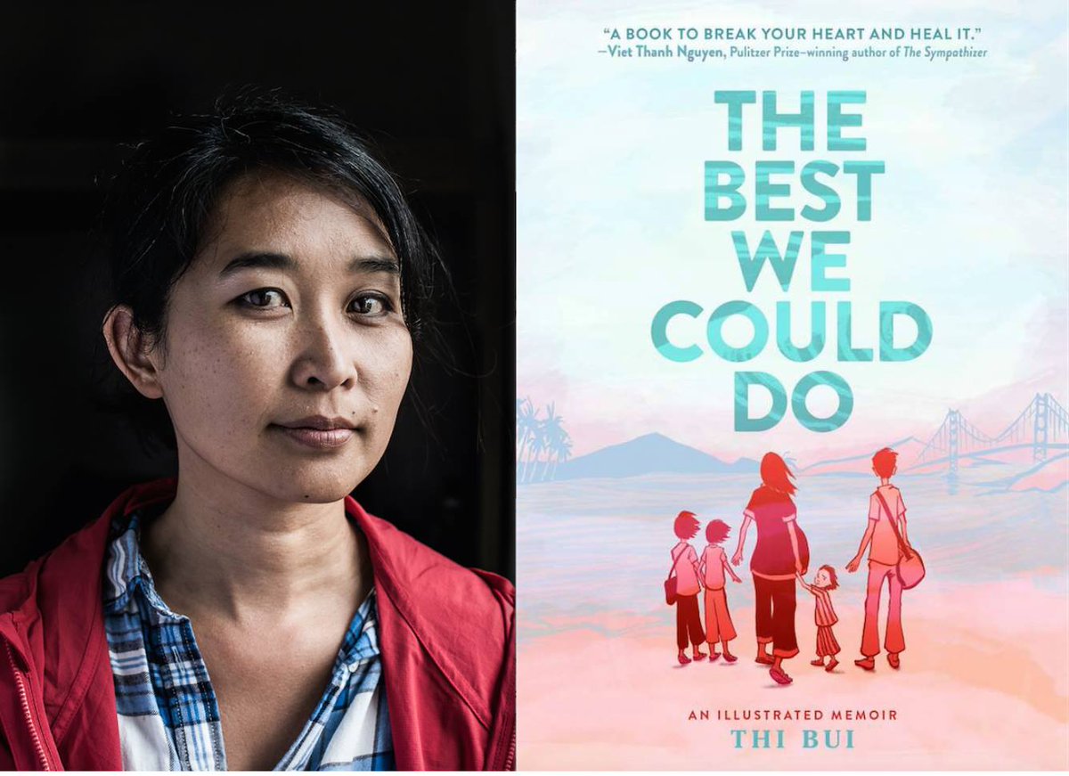 jsmauo's tweet photo. Today is First Friday and admission is FREE! After the live reading with Thi Bui at 11 a.m. in PLC 180, be sure to check out the exhibition "Reframing the Fragments: The Best We Could Do," inspired by her book "The Best We Could Do."  https://t.co/ZjkcU9Dgup #thibui #uoregon https://t.co/OcN1tTrrZ2