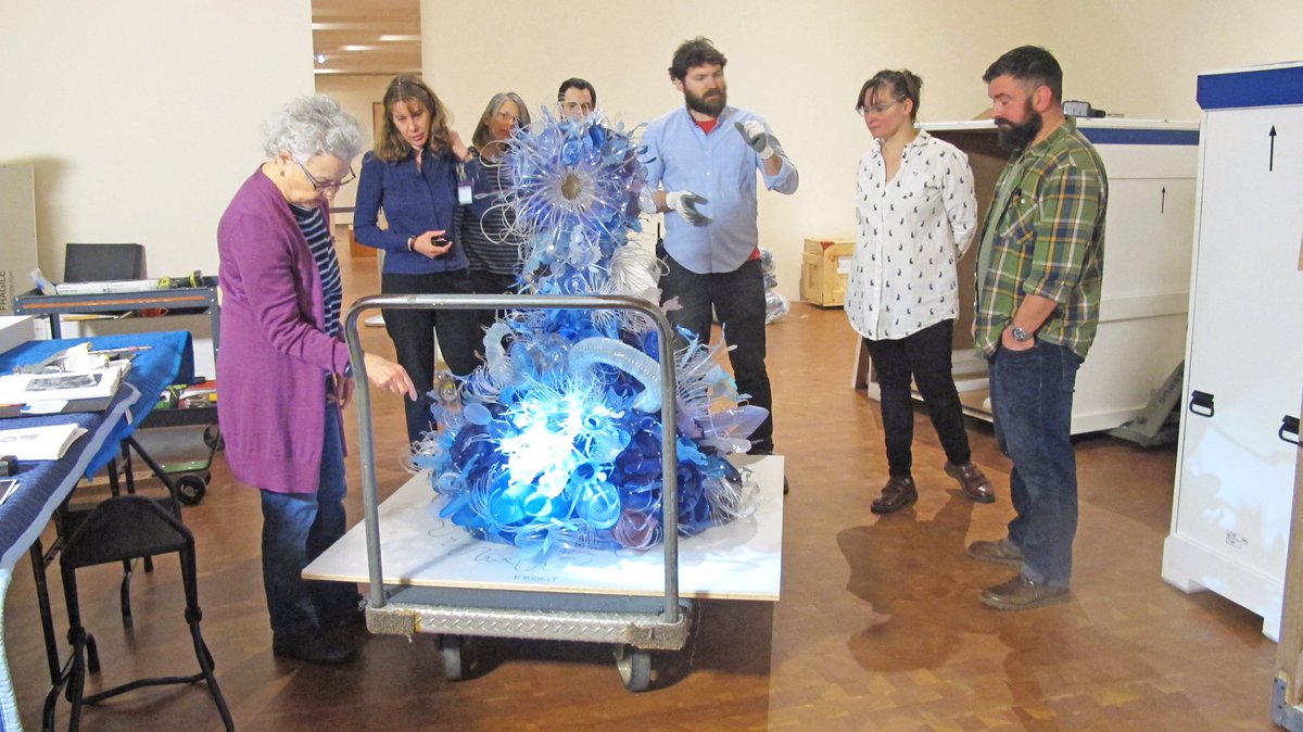 smithartmuseum's tweet photo. #PlasticEntanglements will be up next Friday, February 8 🤯 Big thanks to our installation team for all their hard work 😤💪
For more information: https://t.co/8w2sV6vyYq https://t.co/N00yNdXFAh