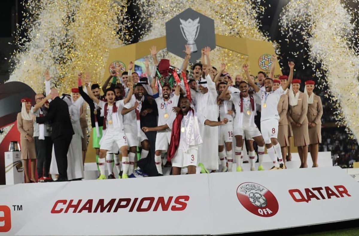 منتخب قطر يفوز بكأس آسيا مبروك للعنابي #قطر #قطر_2022 
Congratulations #teamqatar