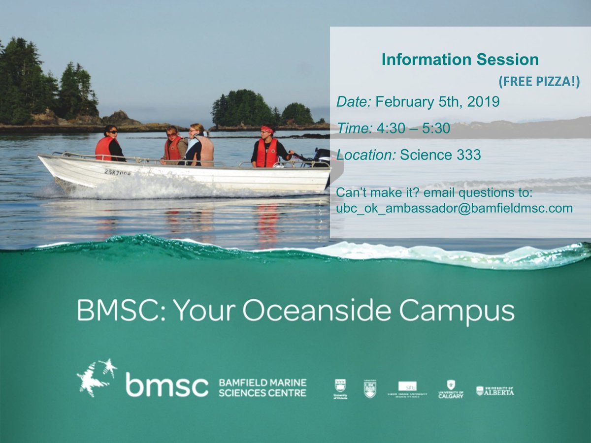 TWSOkanagan's tweet image. Check out some of the cool courses and opportunities offered at the Bamfield Marine Sciences Center! @BamfieldMSC ambassadors are holding an information session on Tuesday February 5th at the UBC Okanagan campus. 

#BamfieldMSC  #MarineScience