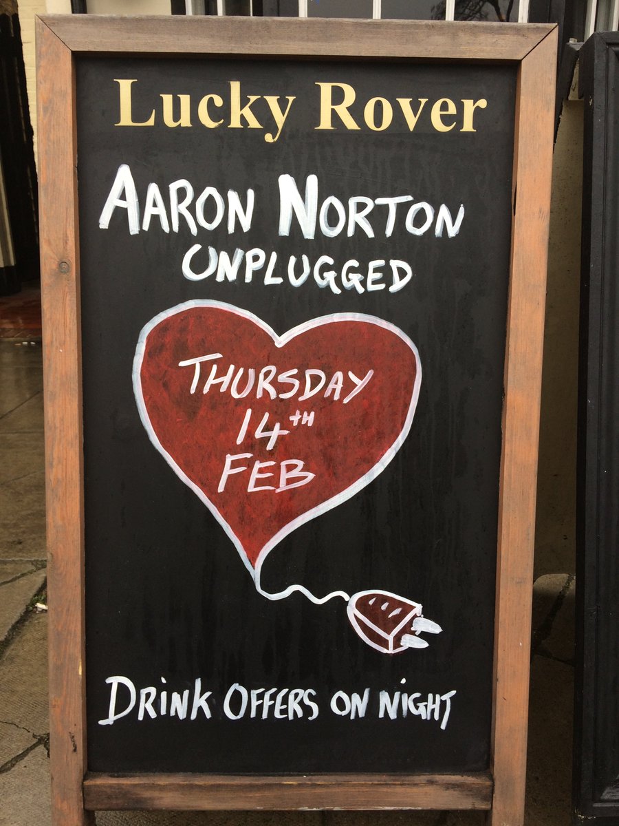 Coming up at the Lucky Rover

@AaronNortonUK unplugged for #ValentinesDay