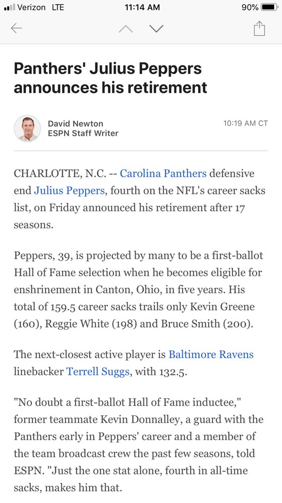 z_holifield's tweet image. One of the ALL TIME GREATS hung up the cleats. You destroyed my beloved saints for years with the panthers, packers, and bears. One heck of a Goat. Hope the next chapter of life treats you great.
