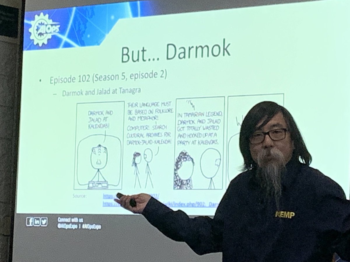 feyue's tweet photo. Had a great talk at #AIOpsExpo #TheNewIntelligence #SuperShow about AI challenges in network management. Used Star Trek:TNG as my use case! https://t.co/MSULN1BY5d