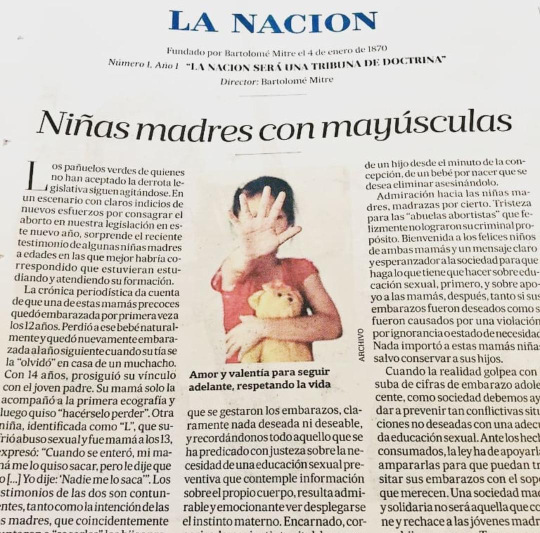 malajuntaarg's tweet photo. #NiñasNoMadres
@LANACION justifica el abuso sexual
Habla de la derrota de legislativa la ley del aborto e intenta operar sobre el sentido común que si ganamos y es el que puede pensar que una niña embarazada es el producto de un abuso sexual infantil. Eso es una realidad objetiva https://t.co/nujfLJfhwl