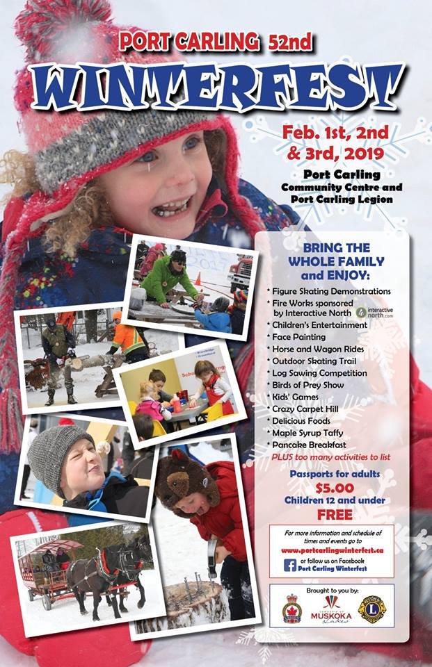 MuskokaRatepyrs's tweet photo. Do not forget that the 52nd Annual Port Carling Winterfest starts tonight with events running all weekend.  Always a fun time for all! https://t.co/TyhuCh4esa