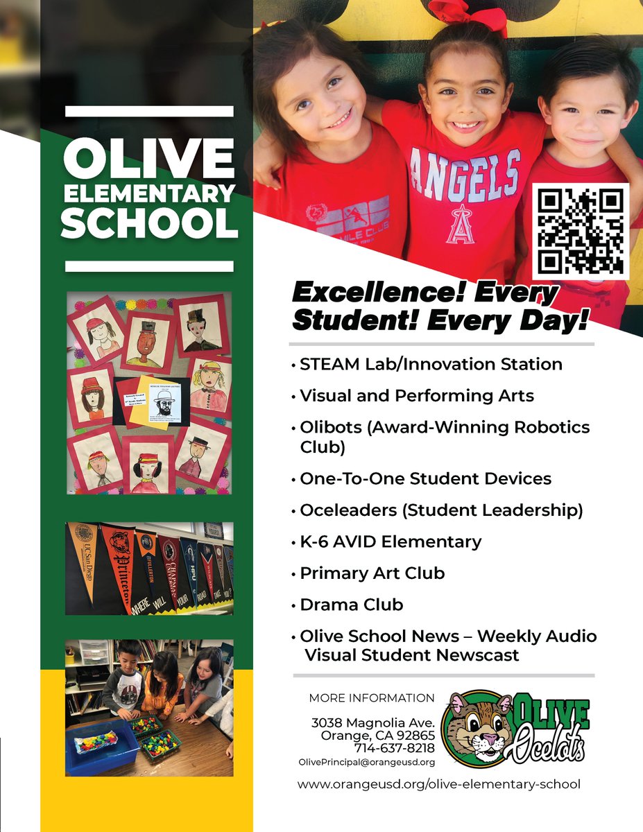 OrangeUnifiedCA's tweet photo. Did you know that Olive is an AVID Showcase School that will serve as a model of excellence for elementary schools nationwide?

Learn more about their #SignaturePractices at https://t.co/ueUP3PB4uc

#ExploreOUSD &amp; get to know the #OUSDfamily of schools at https://t.co/NHnHjCN7Ig https://t.co/5hw0Y7aeca