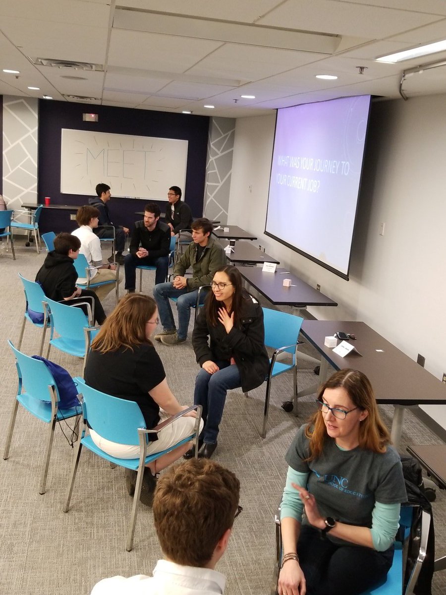 Our final session <a href="/STEMinthePark/">Norma</a> is MEET. Students are speed networking with professionals in the fields of engineering and science. 6 minutes, then rotate to the next one.
#RTPSTEMFEST <a href="/NAFCareerAcads/">NAF</a> @STC_WCPSS <a href="/wcpssmagnets/">WCPSS Office of Magnet Schools (Choice Schools)</a> <a href="/msuttonsrmhs/">SRMHSAOBS</a>