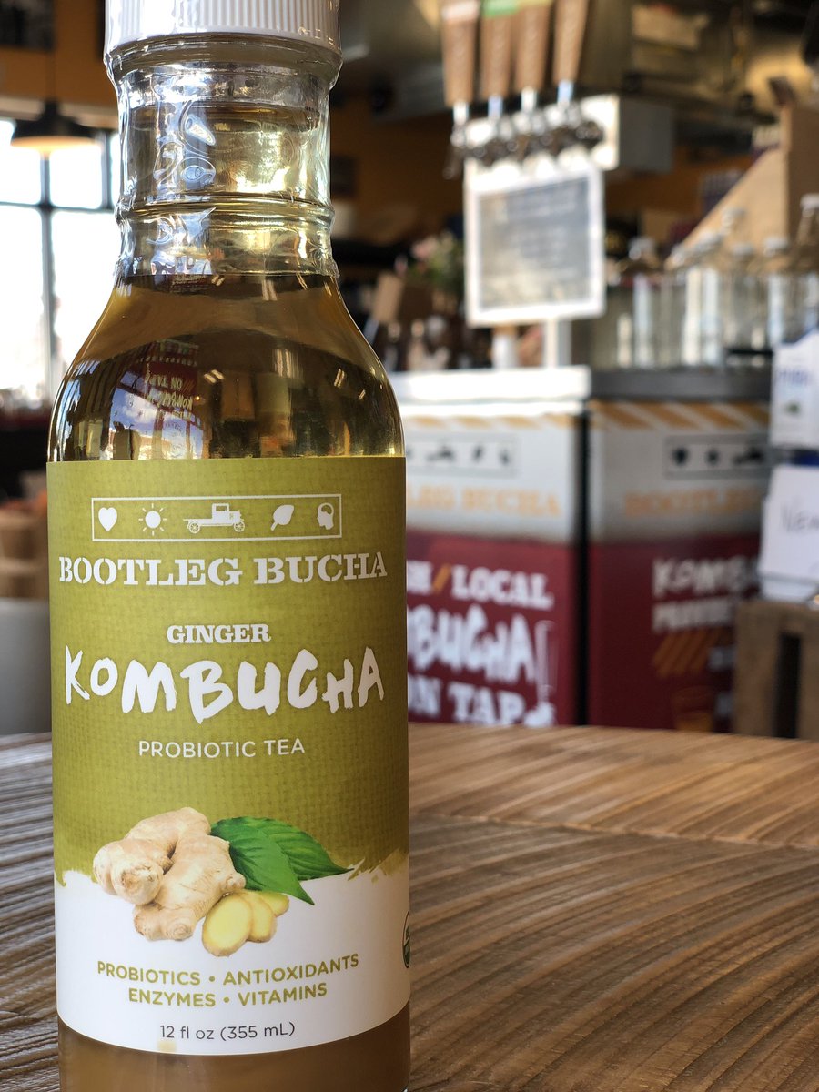 welcome716's tweet image. Washing down lunch at @FarmersArtisans with a little ginger @Bootlegbucha.