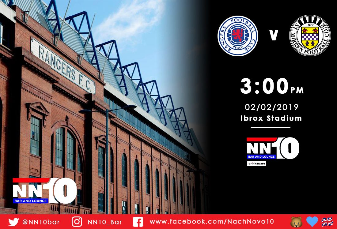 NN10bar's tweet photo. A rare Saturday 3pm kick off for the Bears, and it’s the first match at Ibrox in 2019. Let’s make the most of it 👏🇬🇧

As always, everyone welcome at NN10 before, during and after the match 🍻 https://t.co/kz8qesZ3qC