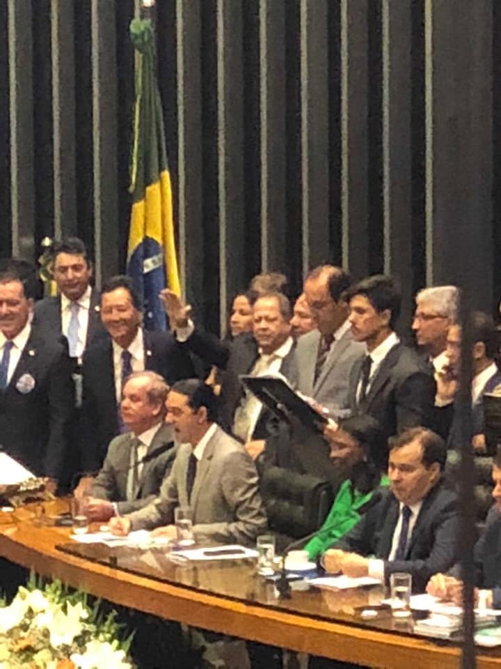 Solenidade de posse como deputado federal.
#VamosComTudo