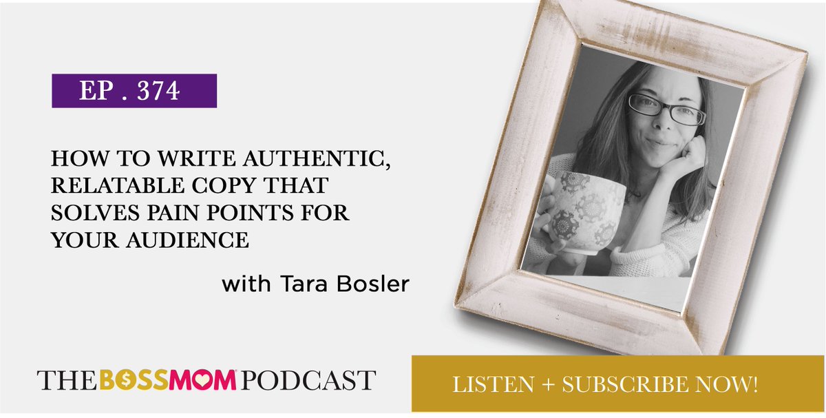 [New Episode] How to Write Authentic, Relatable Copy that Solves Pain Points for Your Audience w/Tara Bosler 
Get the Full Episode Here--> buff.ly/2D1WrCX