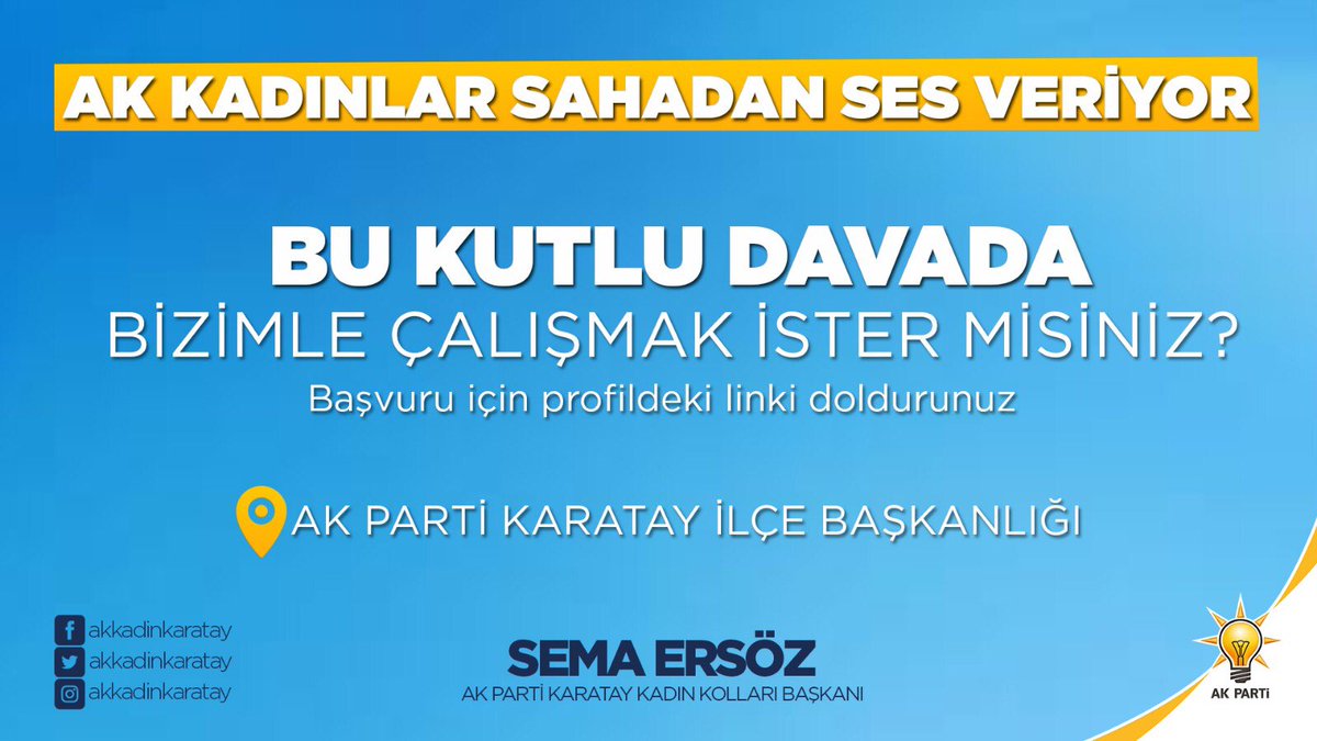 akkadinkaratay's tweet photo. #AKkadınlarSahadanSesVeriyor
Bu Kutlu Davada bizimle çalışmak ister misiniz?
Başvuru için linki doldurunuz.👇🏻
https://t.co/q0iMB7kFOU https://t.co/ySfXjbZKiN