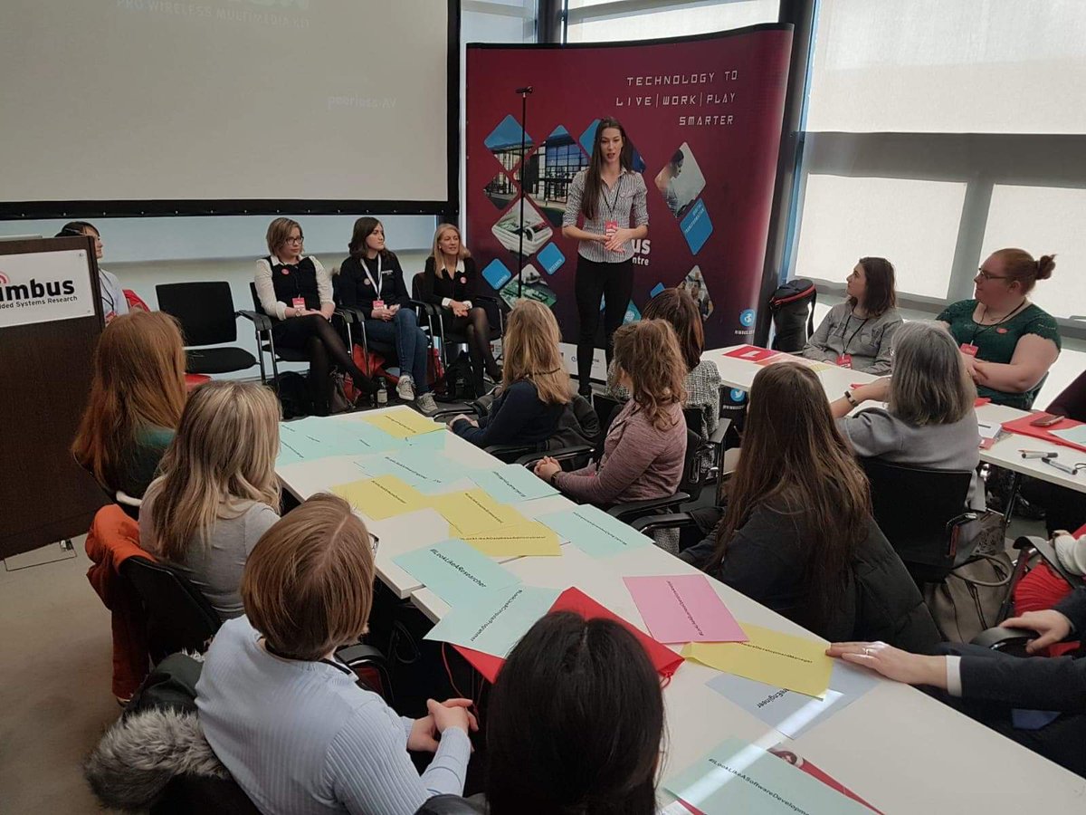 NimbusCentre's tweet photo. A very insightful, productive and empowering first day of #CITAdvance @NimbusCentre @CIT_ie 

Inspiring to see so many passionate #STEMinists, very well done to everyone involved. We are looking forward to welcoming you all again February 8th for day two. #purecork  #STEMCIT https://t.co/cv8Dldo4nf