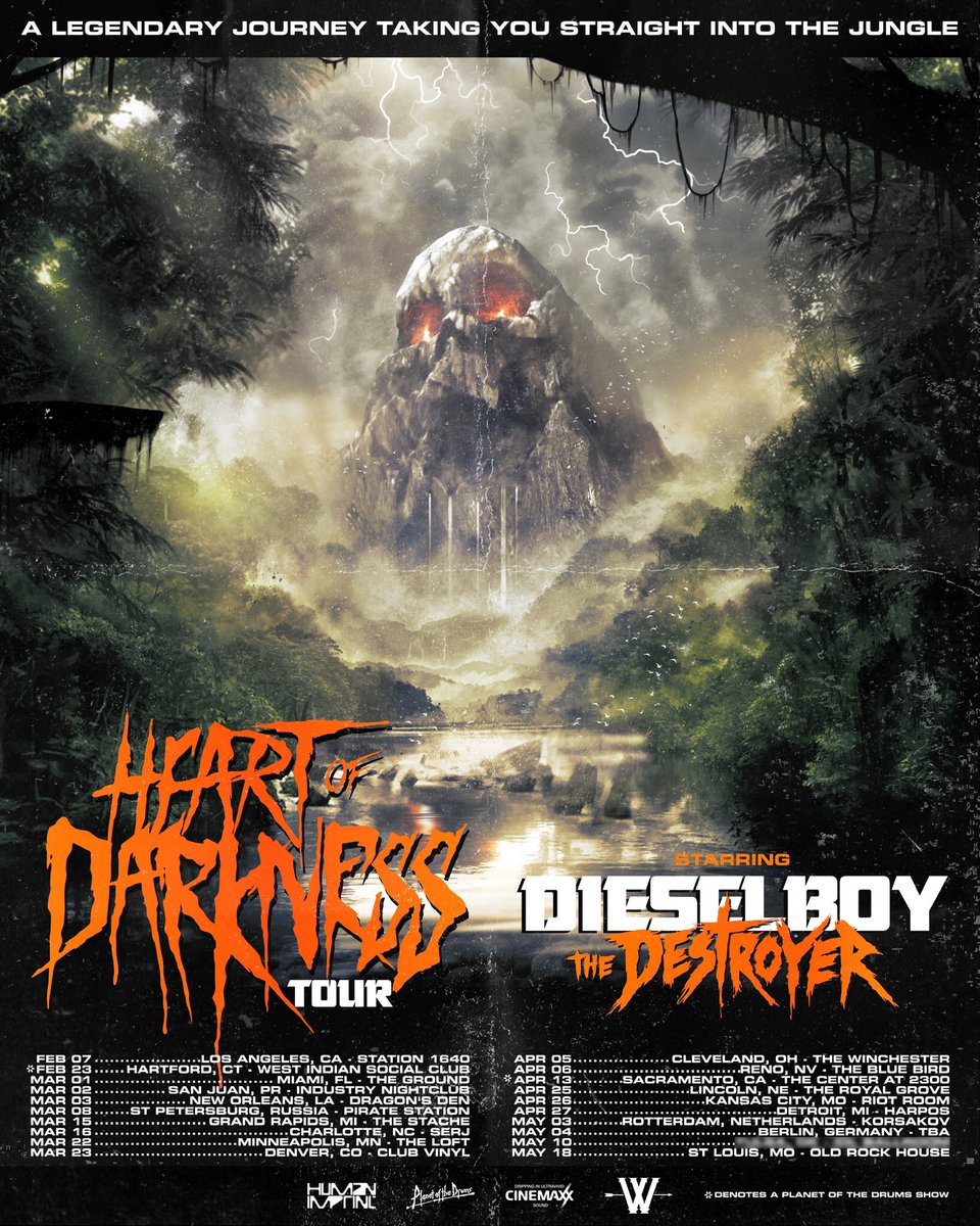 D E S ŧ R O Y E R I Am Proud To Announce My Upcoming Heart Of Darkness Tour This Spring Featuring Shows All Across North America As Well
