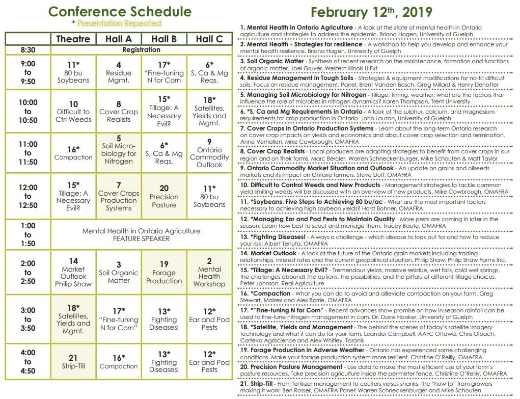 Register by Feb. 6th and Save $25.00 for the Eastern Ontario Crop Conference - Tuesday, February 12 , 2019 | 8:30 am to 5:00 pm at the North Grenville Municipal Centre 285 County Rd 44, Kemptville, ON.  Limited to first 300! To register, go to: eocc.eastontcropconference.ca