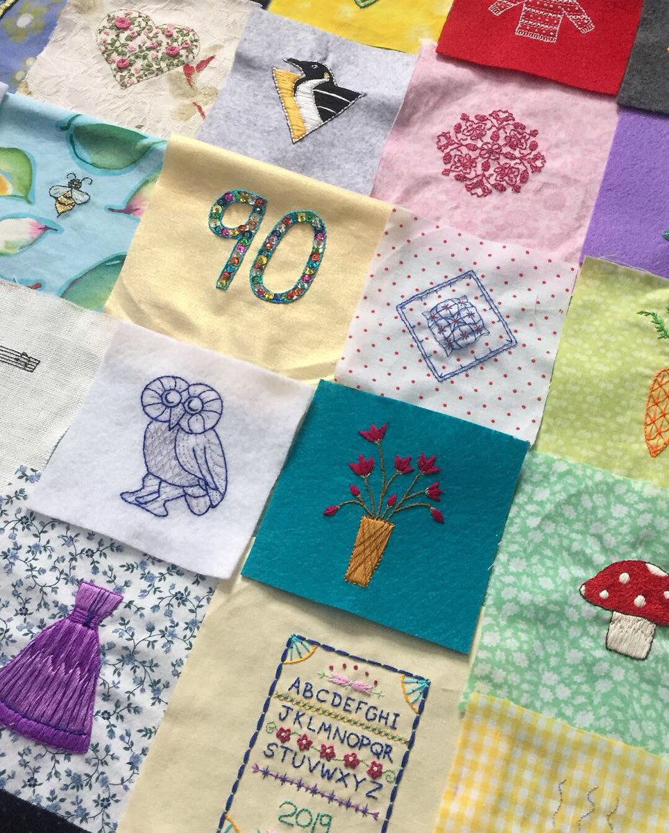 zannafredland's tweet image. February 1 means Fun A Day 2019 is over! I did it! So many wee embroideries! 

Now let me tell you some things I like about #funaday.