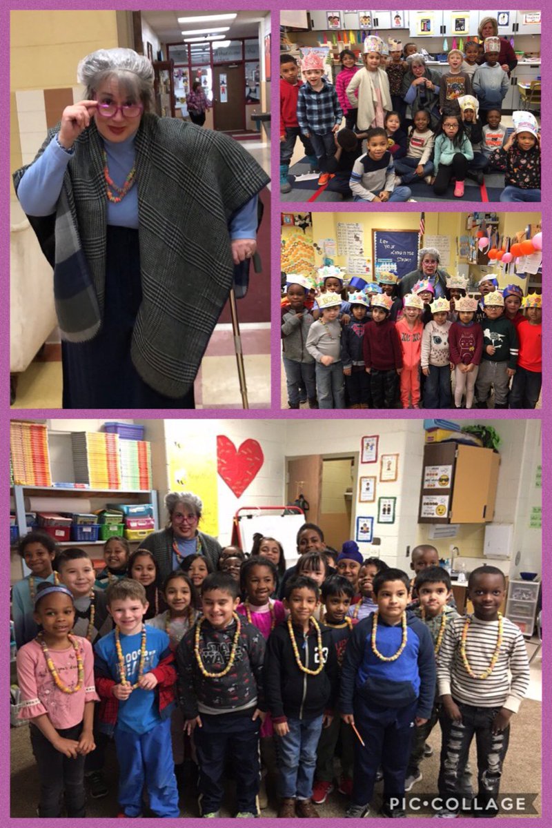 Celebrating the 100th day at Highland Park.