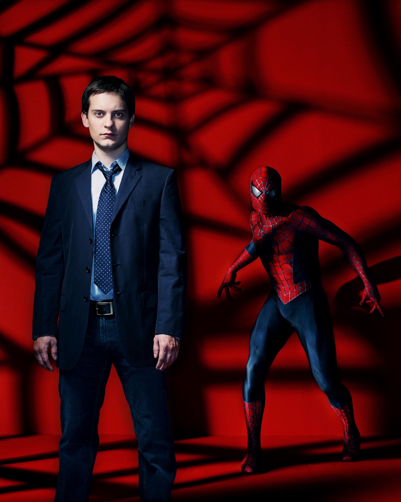 39. Tobey Maguire Alongside Spider-Man in this Promotional Shot for Spider-Man...