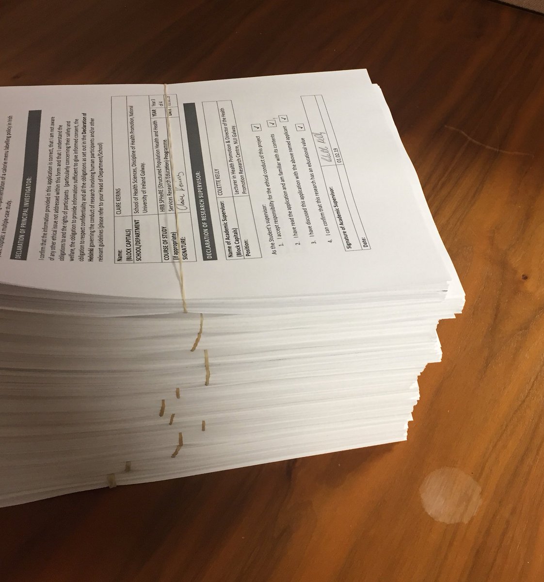 Claire Kerins Spent The Afternoon Printing 13 Hard Copies Of Ethics Application Required For One Hospital Savethetrees