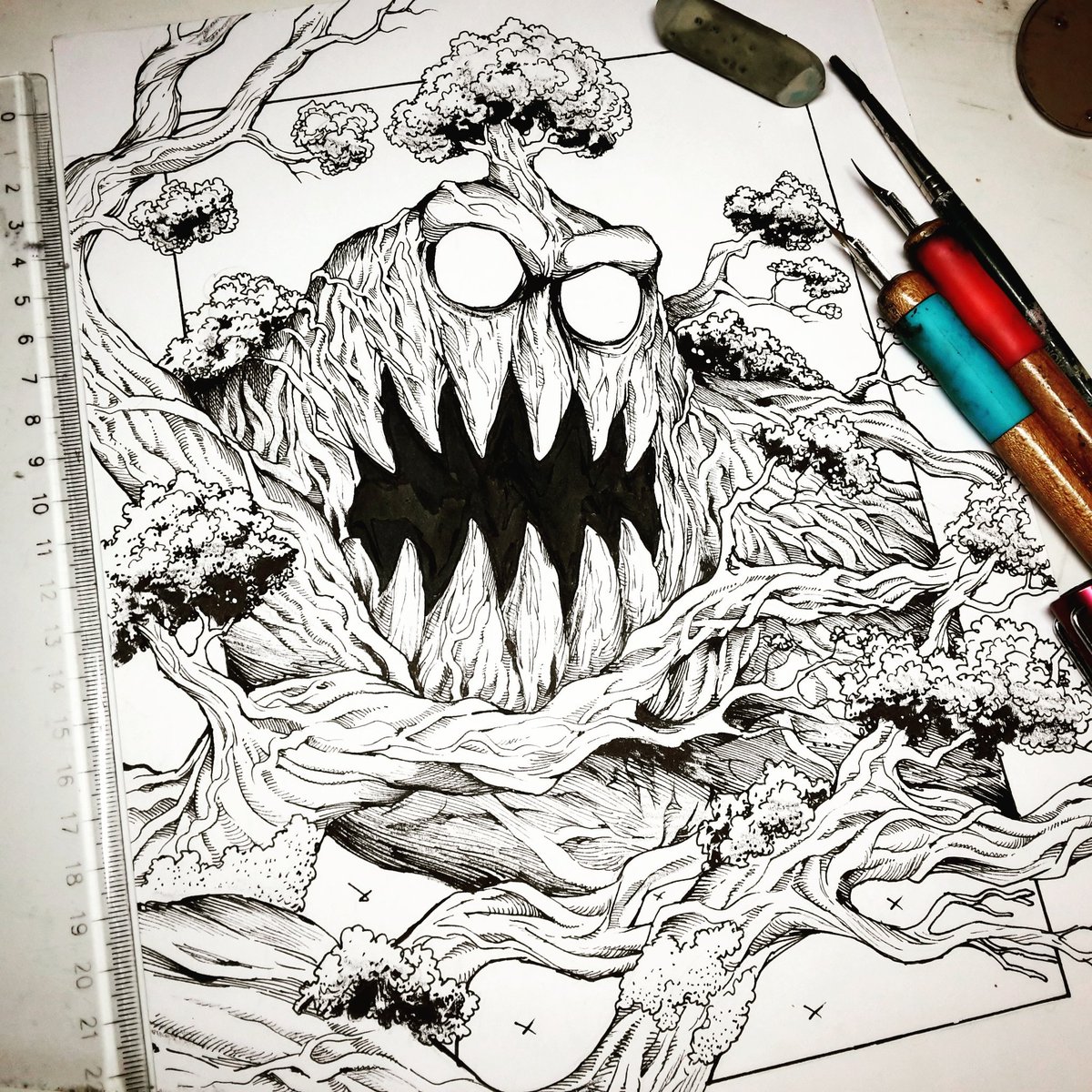 트위터의 David Fuleki Sein Schreibtisch 님 Heute Schwelgen Wir In Erinnerung An Das Pflanzen Kaiju Monster Aus 78tageaufderstrassedeshasses Das Auf Dauer Superanstrengend Zu Zeichnen War Deshalb Kinder Finger Weg Von Kompliziert Verschachtelten