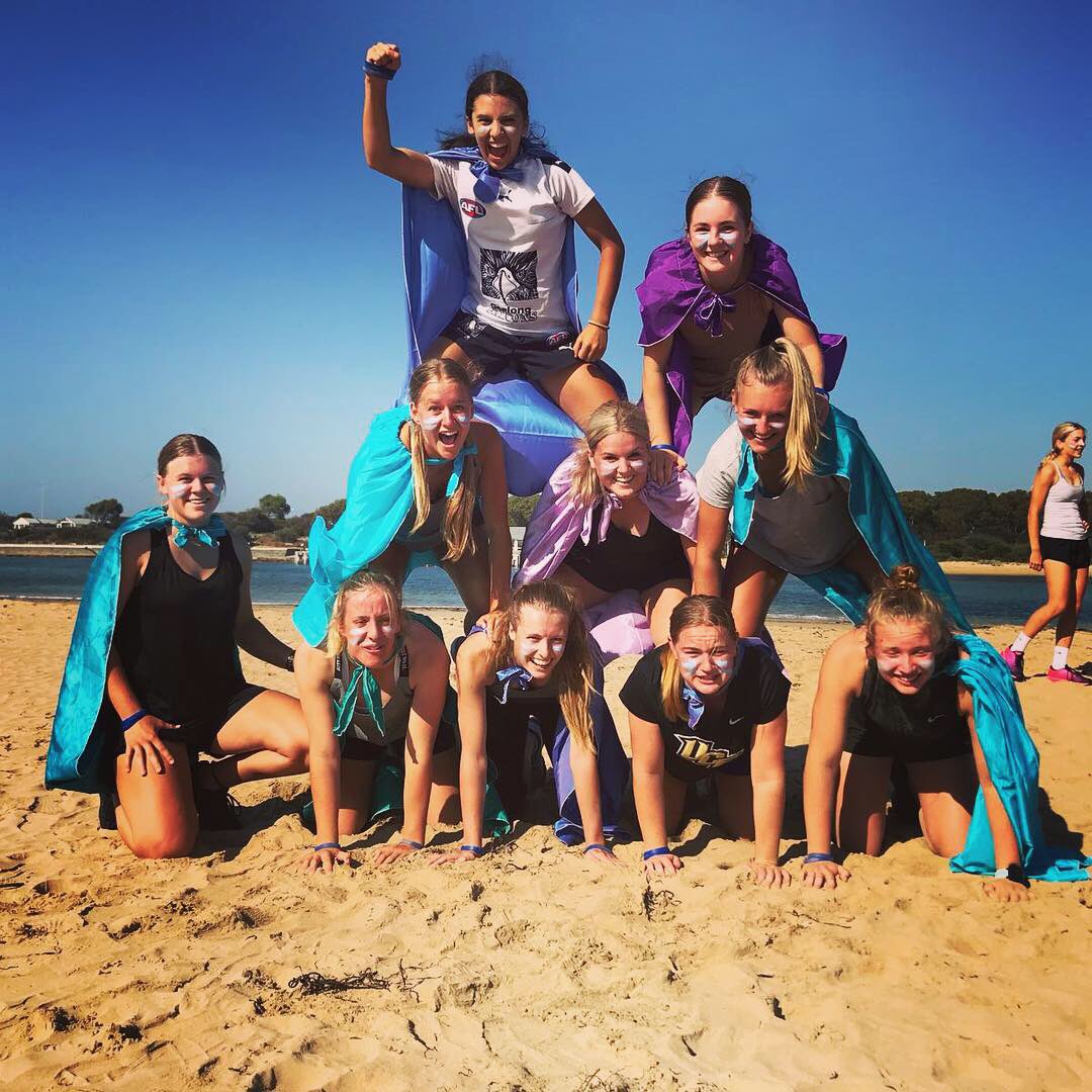 Our Under 18 Girls squad have spent the morning at <a href="/BHFNCSeagulls/">Barwon Heads FNC</a> for a team bonding day! It started with a boot camp, followed by a leadership session and then training. The day will conclude with a lunch with all the parents. Thanks to Barwon Heads Football Club for having us!