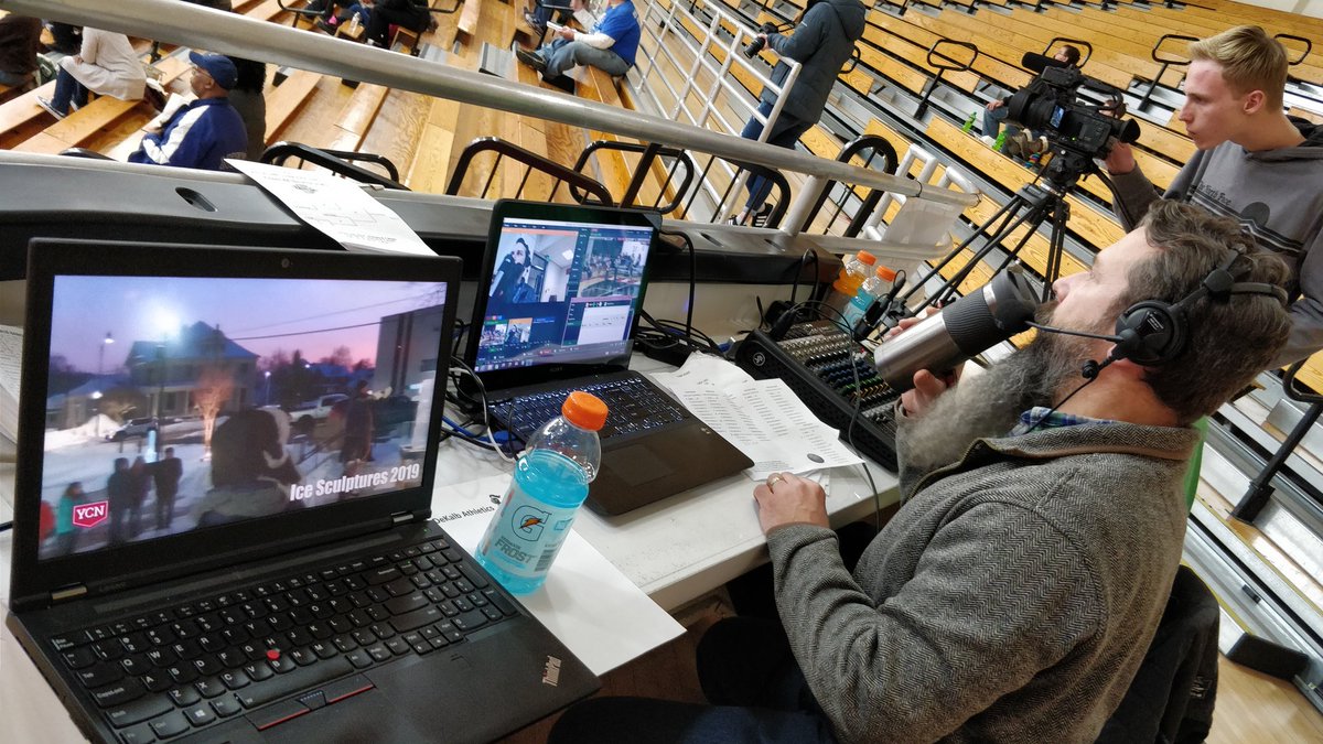 PeteKempfVI's tweet image. @DHSBTV in full swing with Auburn Main St. 2019 Ice Sculptures on YCN and @DHSBaronBball on YouTube. Gavin, Monsoon, Alex and of course Joe repping the coverage. Full day for these dudes starting at 3 this afternoon. #Commitment2Community