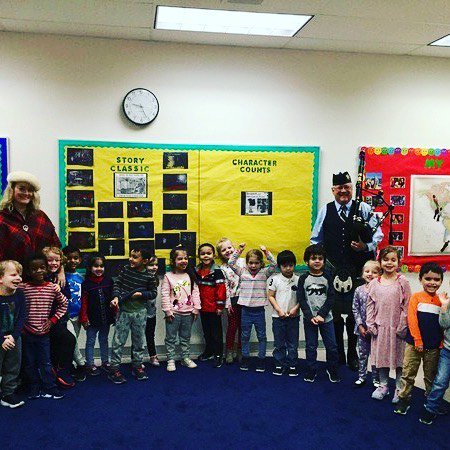 You know it’s a good day when you’ve got a bagpiper in your classroom! We love our Stratford parents. #multiculturalweek #stratfordschool #scotland #steam