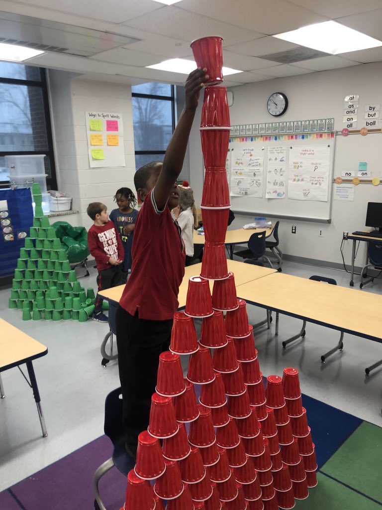 MsAddisonAP1's tweet image. Can you stack 100 cups? Our second graders can!! Happy 100th Day of School! @LudlowTaylorES @LTPrincipSmith @dcpublicschools
