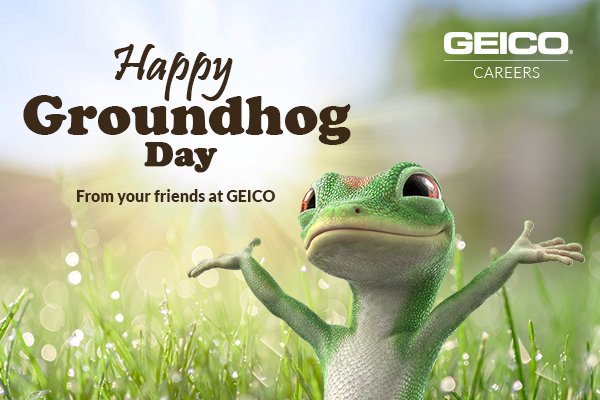 Do you think there's going to be six more weeks of Winter? Even so, there's never been a better time to start a new career with GEICO! #GEICOCareers #GroundhogDay