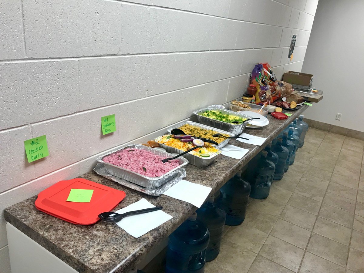 THE_POWER_OF_i's tweet photo. ARi's Headquarters in East Peoria had a potluck today in honor of the big game this Sunday! We encouraged employees to represent their favorite sports team (any sport, not just football) and bring a dish to share. Happy Friday! #ARiGlobalSolutions #BigGame #WorkPotluck #LifeAtARi https://t.co/gaGIjEDqqW