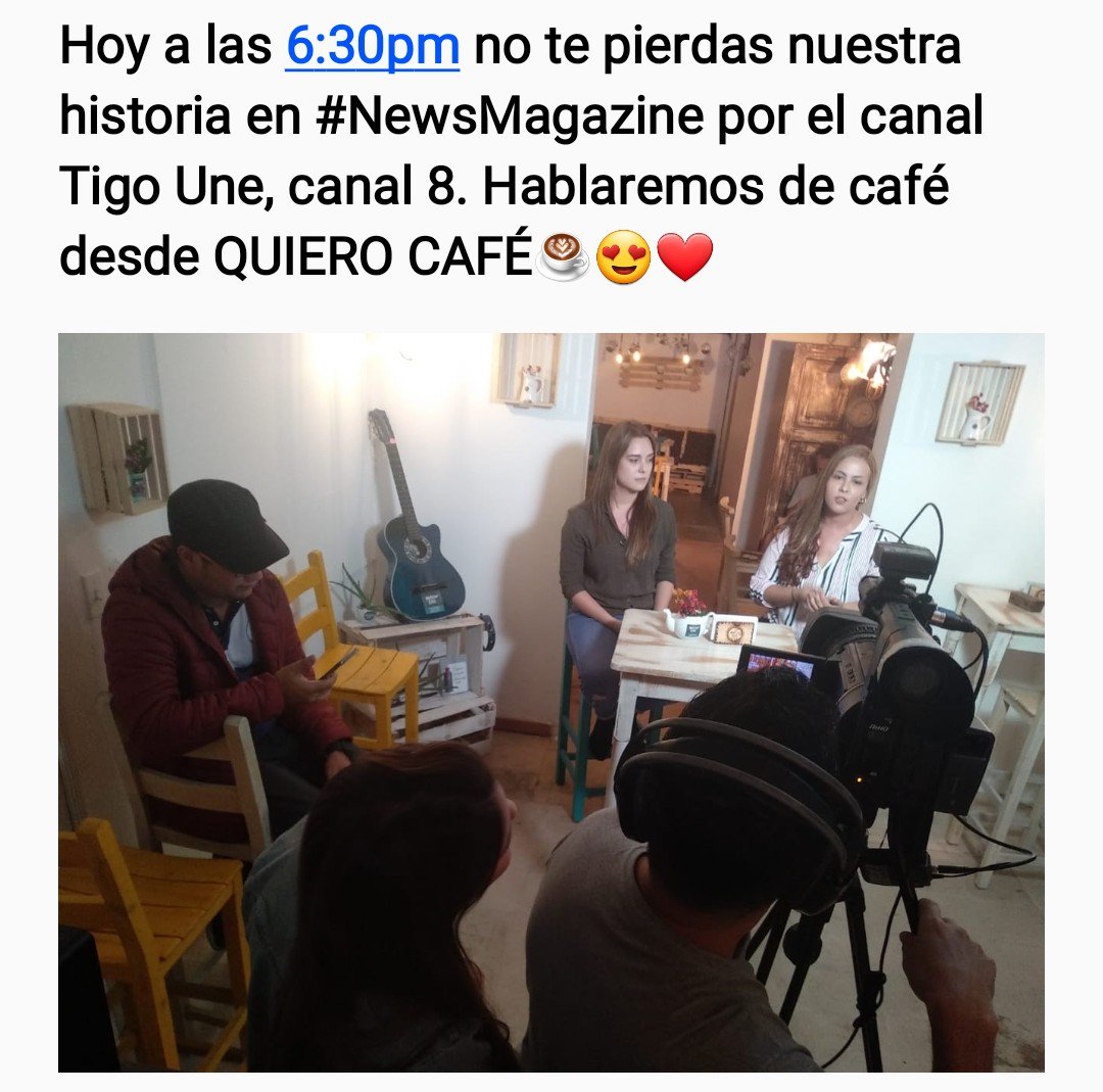 Hoy conoce nuestra historia por @canaltigoune #newsmagazine #quierocafé #cafémedellín #quehacermedellin