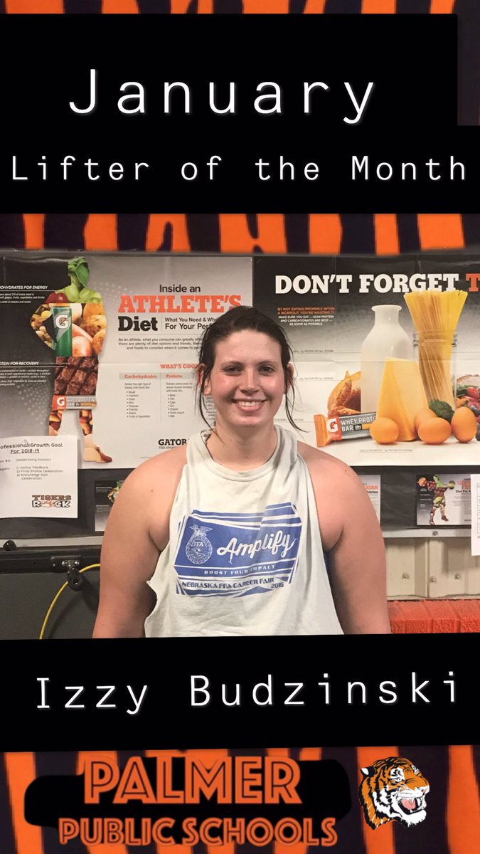 CoachSake's tweet photo. Lifter of the month for January is Izzy! She picked up weights at semester and has had a great impact on her class. I love to see seniors finish out strong! https://t.co/5XnPaEQwuN