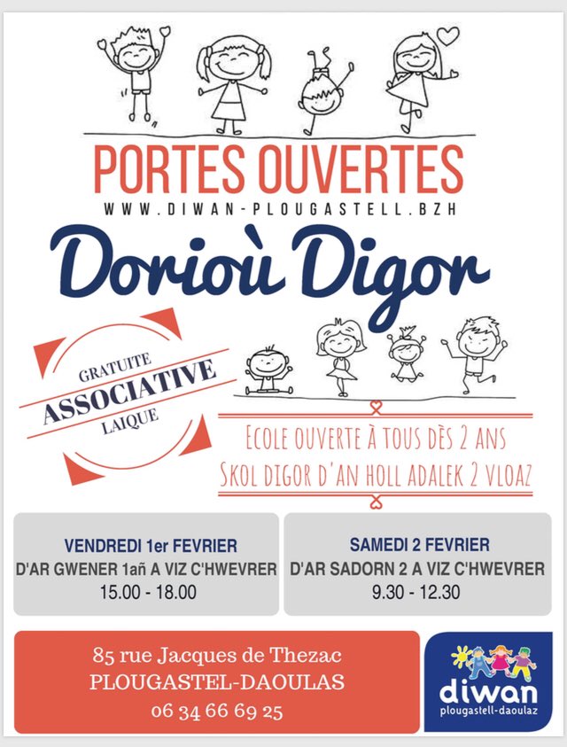 Deuit da zizoleiñ <a href="/DiwanPlougastel/">Diwan Plougastell</a> e-pad an dorioù digor !