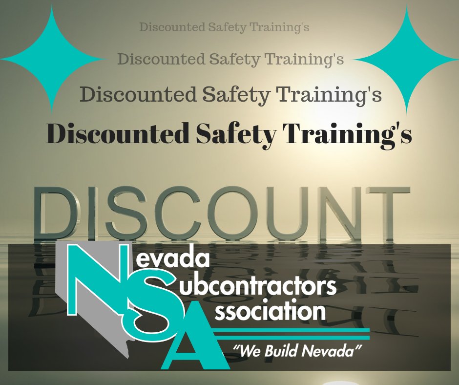 NVSubs's tweet image. 🚧 Discounted Safety Training's 🚧
Joining the Nevada Subcontractors Associations comes with many benefits! One benefit being that you and your team have access to discounted safety/training courses. Give us a call at 702-802-1948 to learn more!
#Nvsubcontractorsassociation