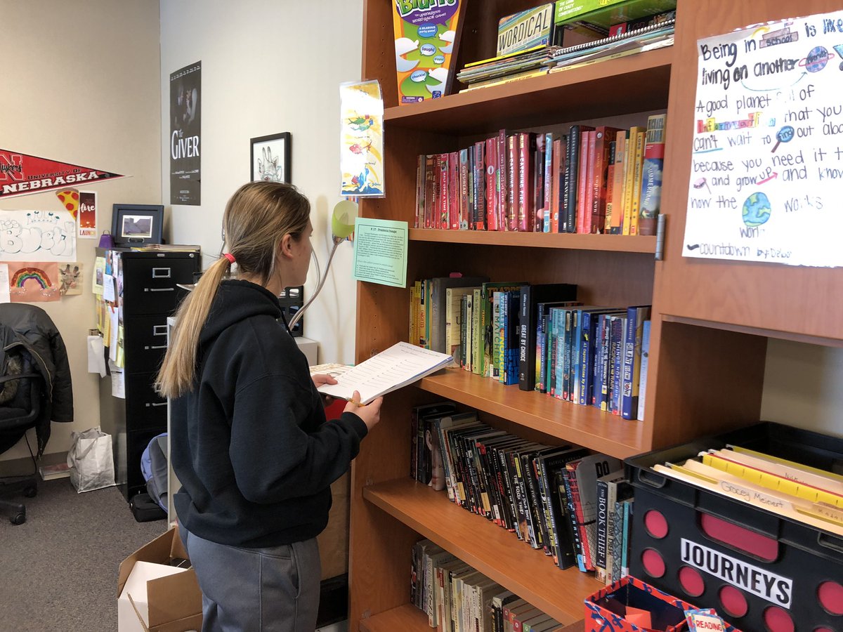 MrsConantWMS's tweet photo. 8th graders getting in some movement and author’s purpose analysis today during stations in #PowerReading. Vocab charades up next! https://t.co/rX31iGFCQ3