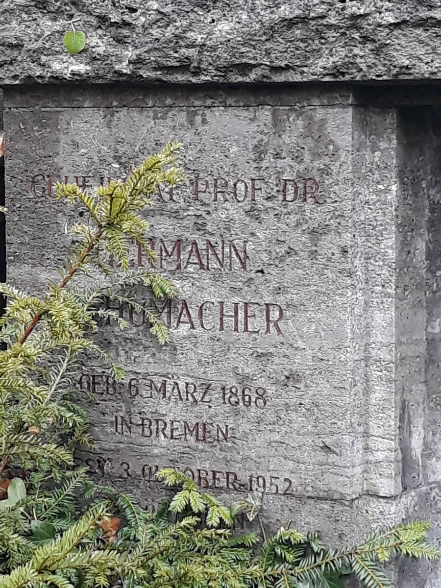 23a\\ The grave of Hermann Schumacher (1868-1952) at the Cemetery Dahlem. Until 2015, it was an honorary grave of the state of Berlin. Now it is the most overgrown grave at the cemetery. Schumacher succeeded Adolph Wagner and became professor in Berlin in 1917 (until 1935)...