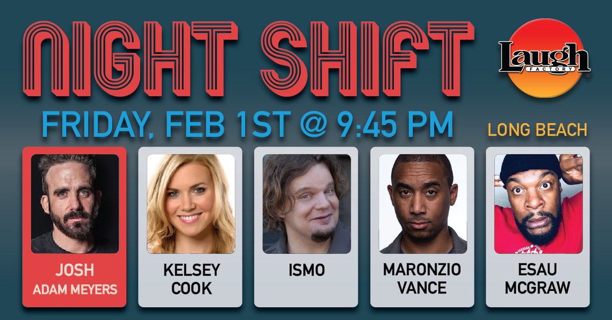 Laugh Factory: Long Beach (@laughfactorylbc) on Twitter photo Go wild for a while with <a href="/JoshAdamMeyers/">Josh Adam Meyers</a> @kelseycook @ismocomedy <a href="/MaronzioVance/">Maronzio M. Vance</a> @esaumcgraw
Tickets - ow.ly/cL3q30nxeOI Go wild for a while with <a href="/JoshAdamMeyers/">Josh Adam Meyers</a> @kelseycook @ismocomedy <a href="/MaronzioVance/">Maronzio M. Vance</a> @esaumcgraw
Tickets - ow.ly/cL3q30nxeOI