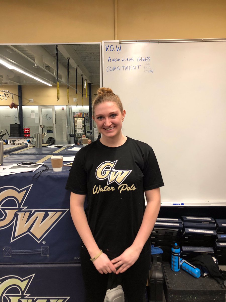 GWUperformance's tweet image. VOW from @GW_WaterPolo thanks for your COMMITMENT Abbie
