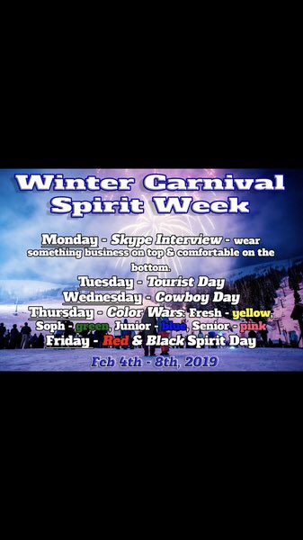 BASD2019's tweet photo. ‼️ Winter Carnival Spirit Week ‼️
Starts Monday- Spread the word 🤩 https://t.co/bVFL6NY3gp