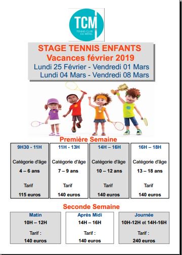 Faites découvrir ou reprendre le tennis à vos enfants 
Stages de tennis ouverts à tous les enfants entre 4 et 18 ans
Inscriptions tcmenil@orange.fr
#tennis #asnieres