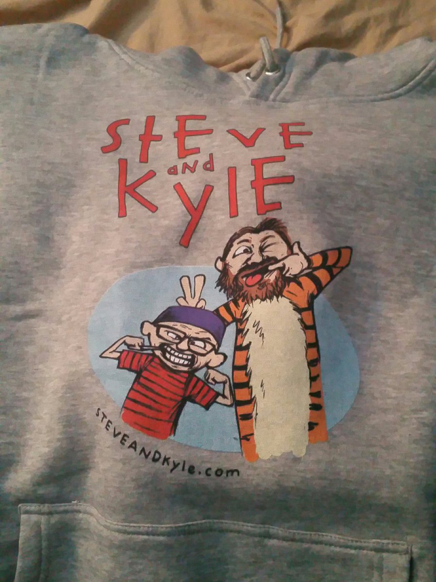 This makes 4 <a href="/SteveAndKyle/">Steve & Kyle Podcast</a> shirts/sweatshirts! #garbagemerch #seeyouatthebillboard