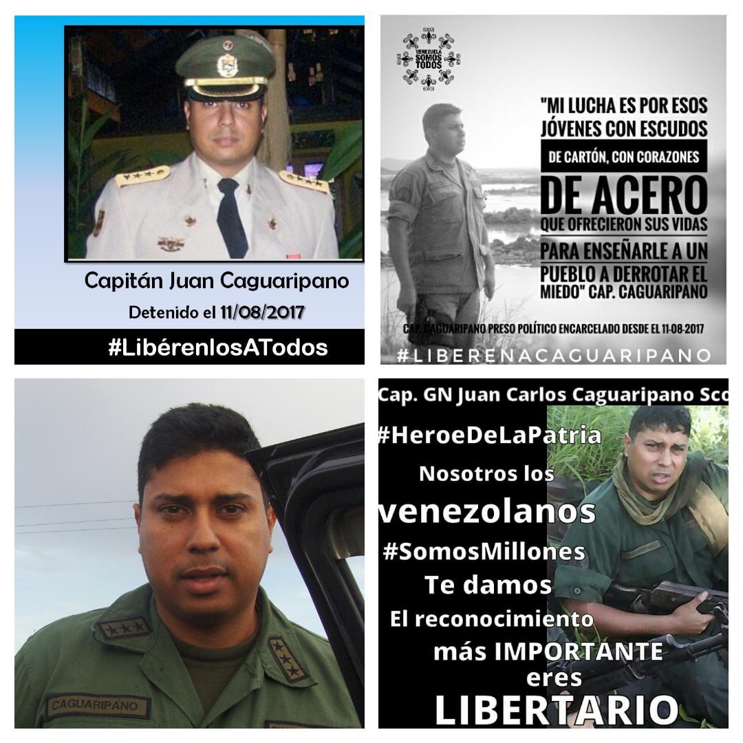 Arayajosemanuel's tweet photo. La vida de un Héroe Venezolano, está en peligro, sus carceleros quieren acabar con su vida... Por favor RT. Fe de Vida del Cap. Juan Caguaripano, ayuda a difundir...       🇻🇪🇻🇪🇻🇪 https://t.co/hN8Ep14J2i